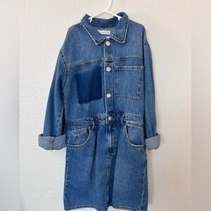 Zara Kids Blue Denim dress with Pockets